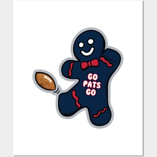 New England Patriots Gingerbread Man Posters and Art